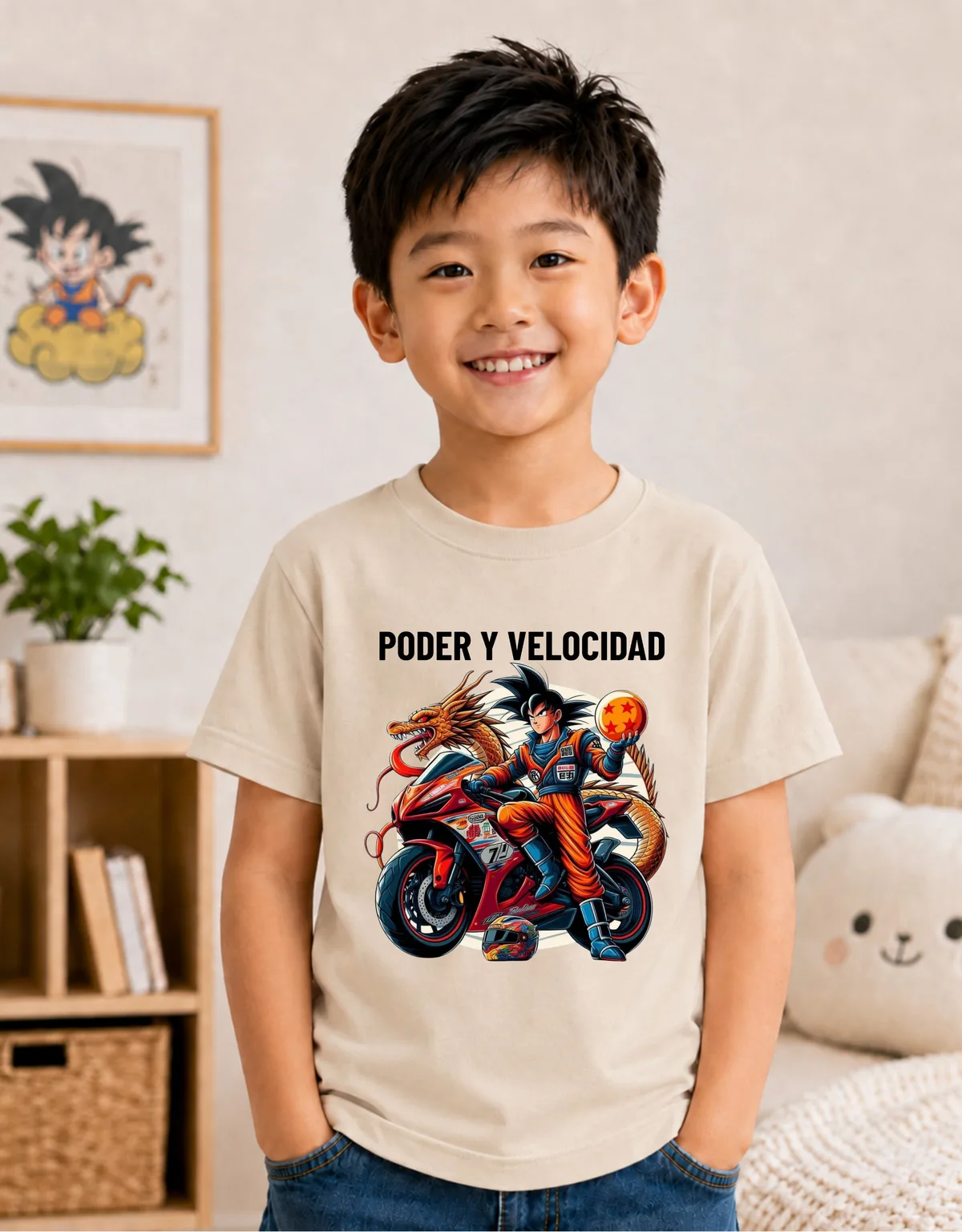 Camiseta Infantil Poder y Velocidad